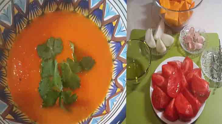 Суп томатный с тыквой